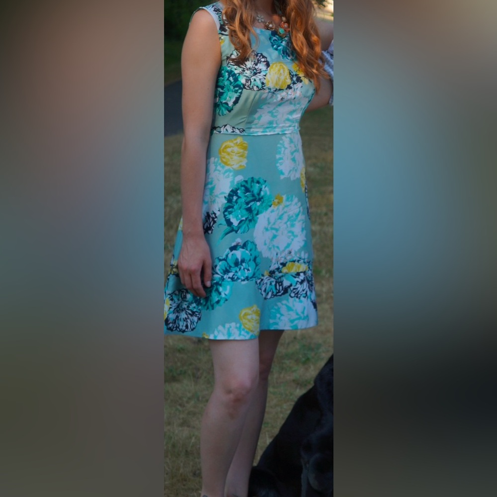 JCREW blue floral dress